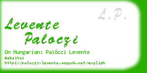 levente paloczi business card
