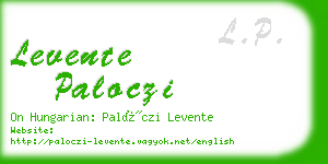 levente paloczi business card